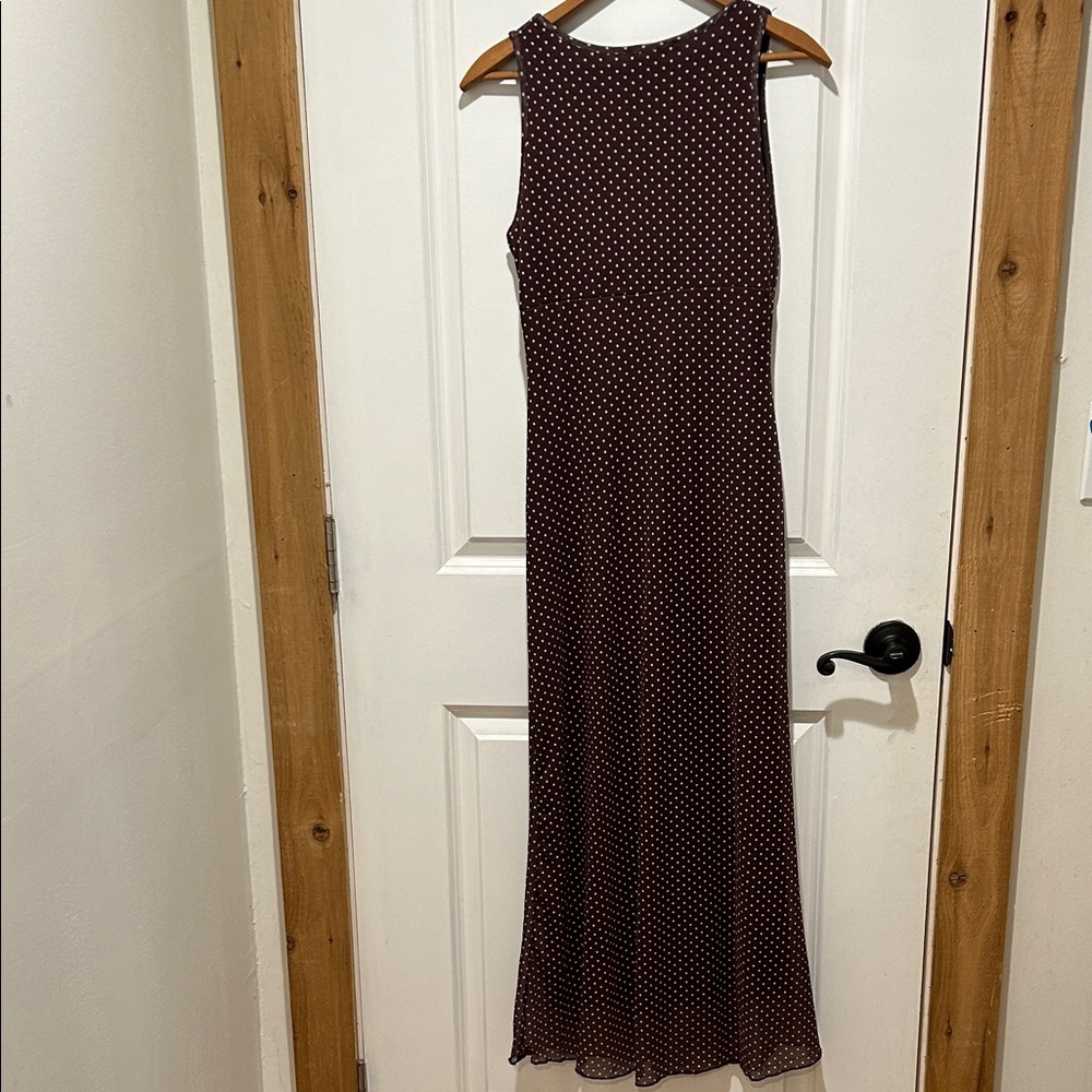 See You Monday Brown Polka Dot Maxi Dress - Picture 3 of 5